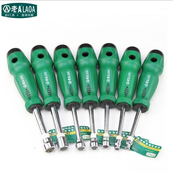 

laoa alloy steel multi-fonction socket screwdriver rubber handle screwdriver sleeve tools antislip metal1