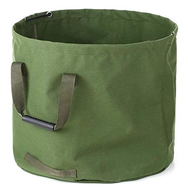 

22*18in garden leaf storage bag indoor plant flower garbage bags 600d waterproof oxford cloth reusable gardening lawn leaves yard garden sup