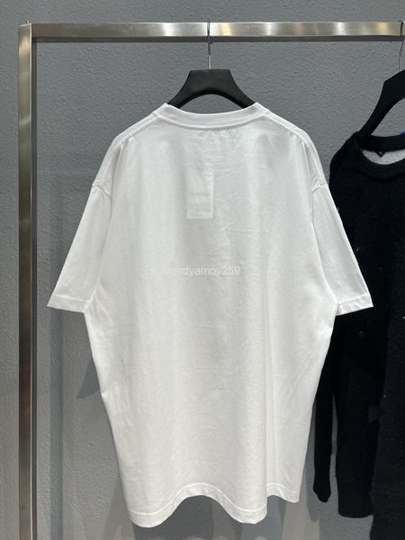 

women's t-shirt spring and summer high version b home front pdf letter embroidery pullover round neck loose casual men's women&#03, White