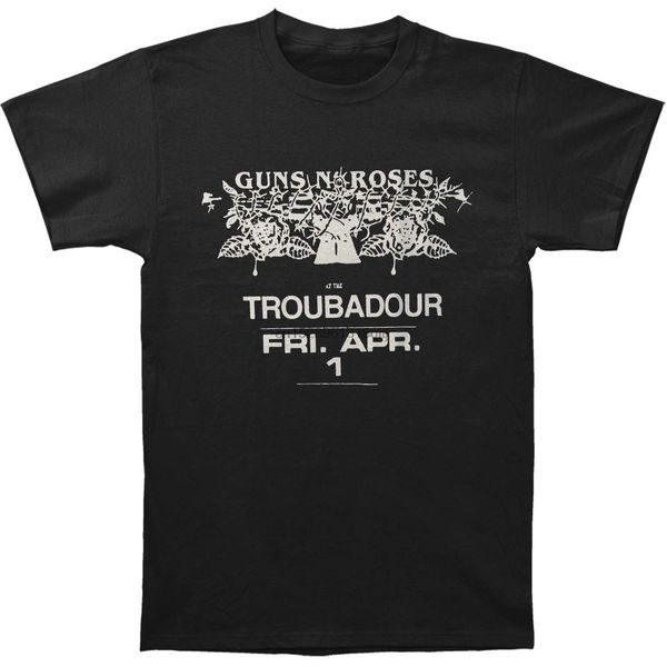 

guns n roses men's troubadour flyer slim fit t-shirt black sport hooded sweatshirt hoodie