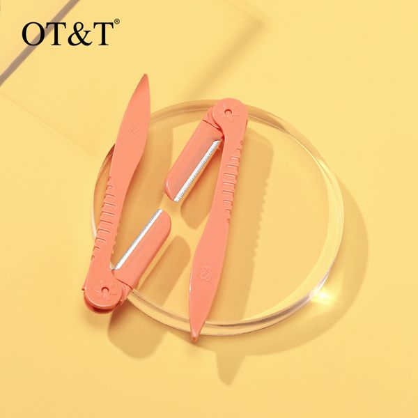 

ot&t 2pcs/set butterfly macro eyebrow trimmer portable eyebrow trimmer hair remover set makeup cosmetic kit dropship 0286