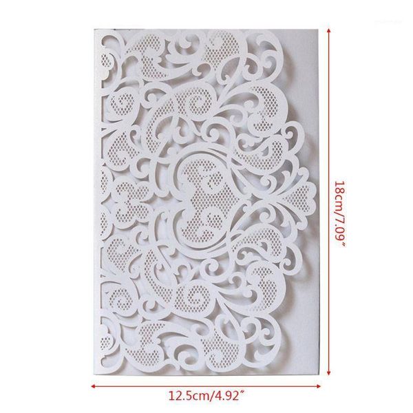 

10pcs laser cut hollow heart shape wedding invitations card party supplies1
