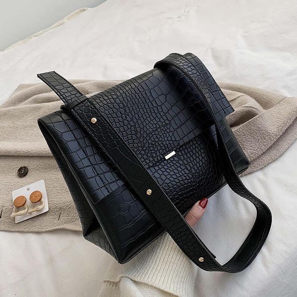 

vintage stone pattern crossbody bag 2020 new quality pu leather women's designer handbag high capacity shoulder messenger bag