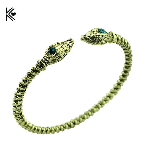 

vintage viking snake head bangle&bracelets jewelry men and women wristband gifts 3 style can be choose, Black