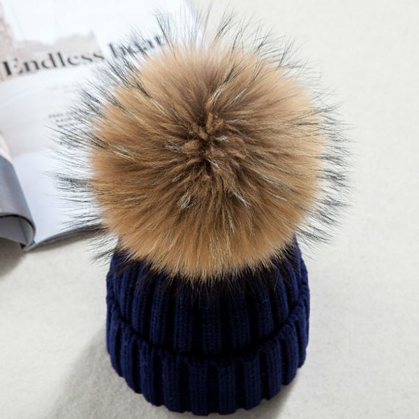 

New Pom Poms Women Autumn Winter Casual Beanies Fashion Crochet Knitting Hat Thick Warm Female Cap Hat Bone Feminino Wholesale
