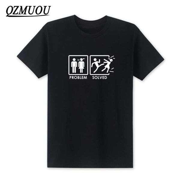 

fashion new summer style problem solved funny cool kick wife short sleeve tee size xs xxl hooded sweatshirt hoodie men t shirt