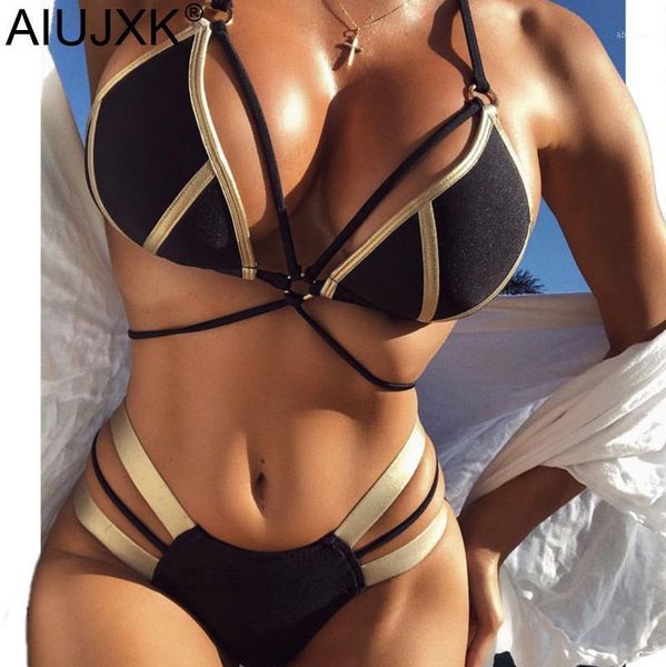 

bras sets aiujxk summer lingerie set women biquini 2021 arrival beach style push up 2 piece swimsuit female pink bra and panty1, Red;black