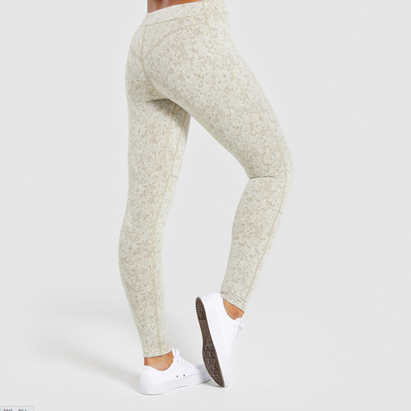 

yoga outfits digital printed pants stitching hip lifting slim high waist leggings female, White;red