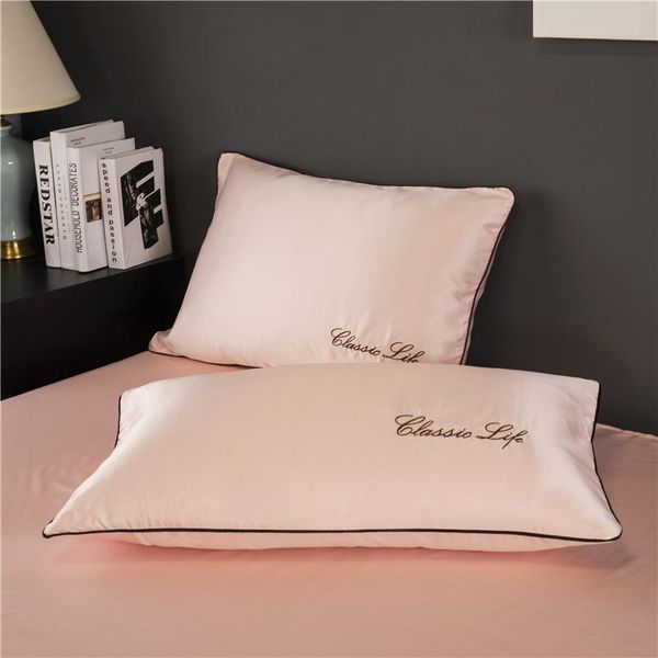 

pillow case 49 side 100% satin silk pillowcases envelope pure embroidery pillowcase for healthy sleep multicolor 48x74cm