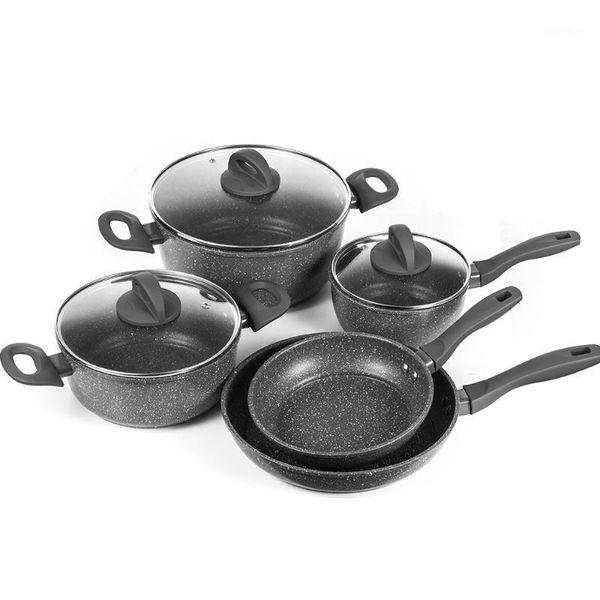 

pans ultimate hard anodized nonstick frying pan with ceramic coating 8 pcs sets or 2 dishwasher safe cookware set black1