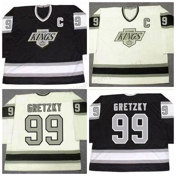 

custom retro #99 wayne gretzky los angeles kings hockey jersey men's stitched any size 2xs-3xl 4xl 5xl name or number ing, Black;red