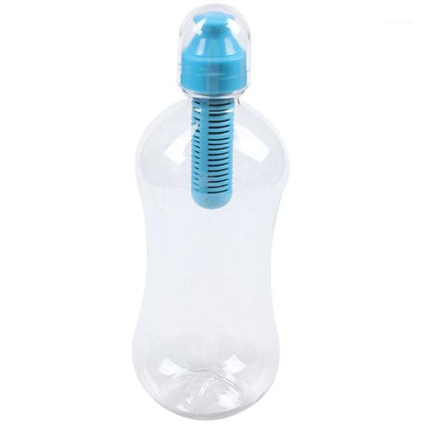 

550ml outdoor water bobble hydration filter bottle filtered drinking, blue1