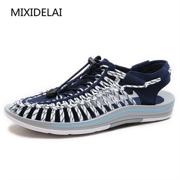 

mixidelai 2020 new arrived summer sandals men shoes quality comfortable men sandals fashion design casual men sandals shoes t200420, Black