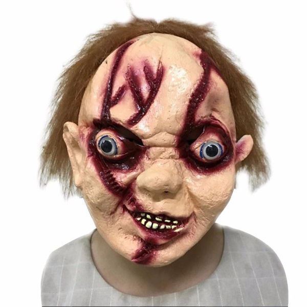 

party masks masquerade funny bald big head latex costume prop halloween mask horror ghost props mondkapjes #109