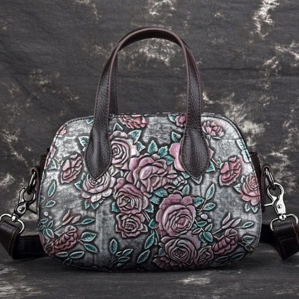 

genuine embossed leather women handle bag handbag vintage luxury female shoulder messenger tote crossbody bags