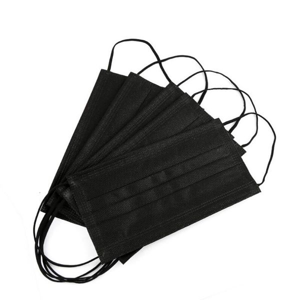 

mask kids disposable 3 layer face balck dust mouth masks cover 3-ply non-woven chilidren fast ship