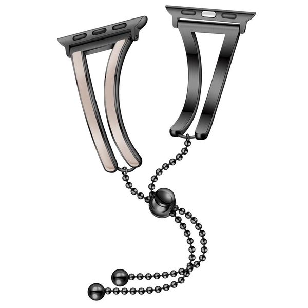 

женщины ремешок для полосы apple watch 40 мм 44 мм из нержавеющей стали металлический ремень корреагана браслета iwatch полоса 38 мм 42 мм с, Black;brown