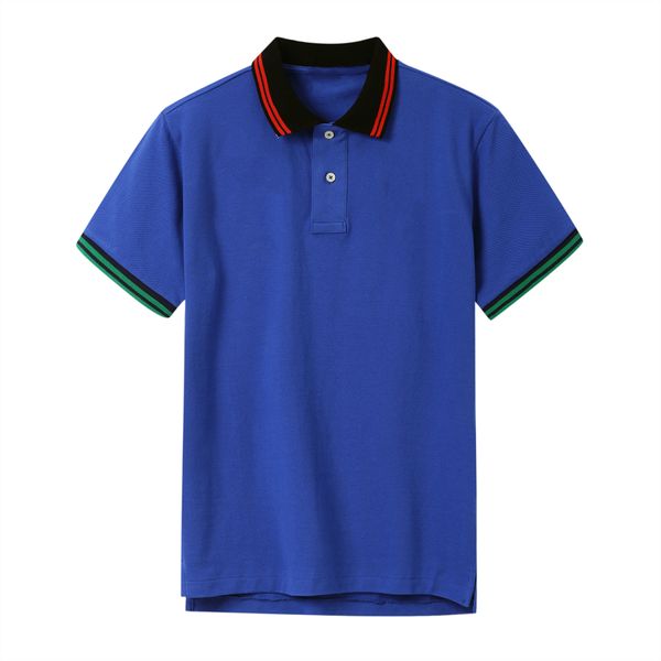 2021 nova camisa polo masculina de manga curta casual moda esportiva camisa polo masculina de algodão listrada lapela tamanho grande manga curta 4 cores