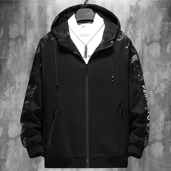 

new 2020 spring autumn men design clothes casual loose streetwear bomber black jacket plus big size m-6xl 7xl 8xl 9xl1, Black;brown