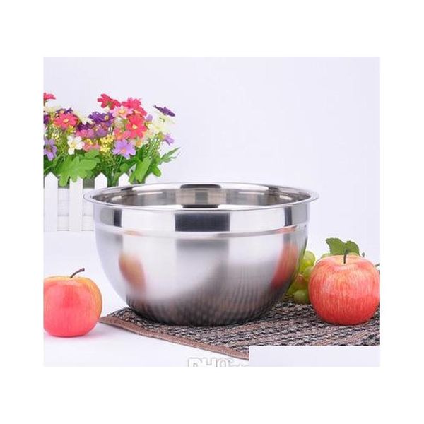 

stainless steel mixing bowls steel food container salad bowl 18-30cm size dinnerware silve jllwqg bdedome
