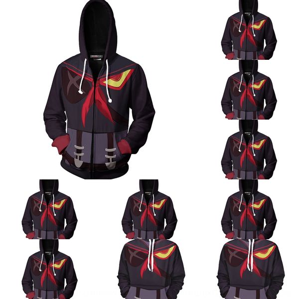

2019 новый двойной вырез девушка серии такой же 3d балахон hoodieprinted кардиган 2019 новый двойной cut series девушка же свитер 3d hoodies, Black