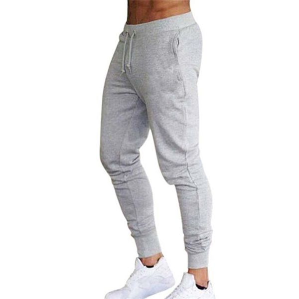 

casual pants men joggers sweatpants solid color trousers fitness sportswear jogger track pant plus size s-4xl summer spring 201110, Black