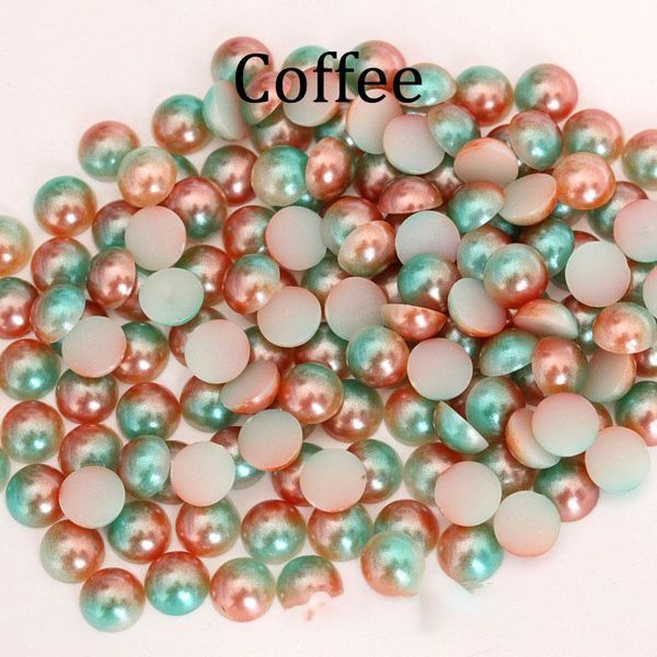 

imitation abs pearl beads flat back 3 4 5 6 8 mm rainbow color cabochon half round bead scrapbook decoration diy h jllodz