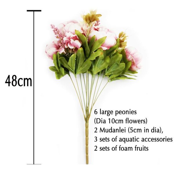 

1bouquet 13 heads artificial peony decorative party silk fake flowers peonies for home l decor diy wedding decoratio bbyrzm