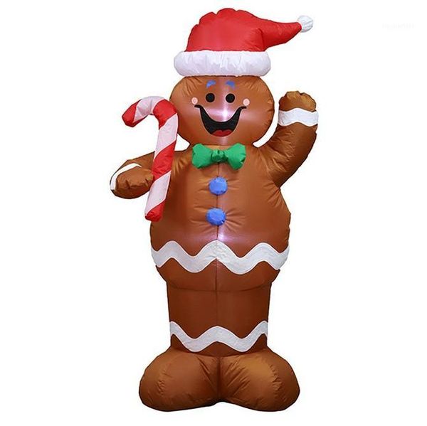 

christmas garden decoration 1.5m gingerbread inflatable model with led lights outdoor christmas decorations eu au us uk plug1