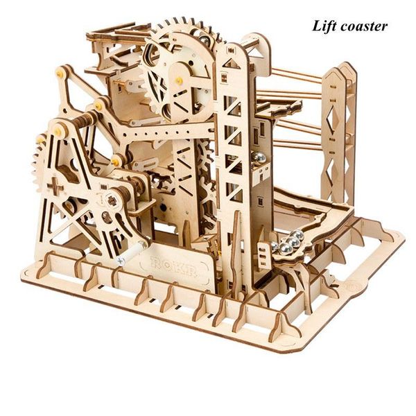 

robotime rokr 4 виды marble run game diy waterwheel деревянная модель здания монтажные комплекты подарка игрушки для детей взрослых dropship