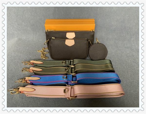 

zz fashion multi pochette accessories deisnger handbag purse genuine leather flower shoulder crossbody bag ladies wallets 3 pcs purse bags