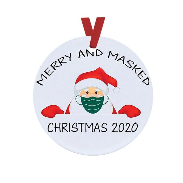 

рождественская елка украшения ношение маски украшения, 2020 плохо, но merry украшения рождественской елки decoraciones de navidad kerst jllo