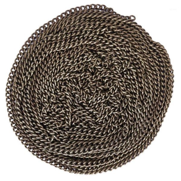 

5m silver plate chain for jewelry creation 3 x 2 mm (5m, ancient bronze)1, Golden;silver