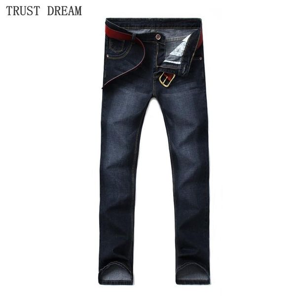 

men's jeans classic men casual striaght stoashed business denim pants male slim personal mode homme hombre regular clothing, Blue
