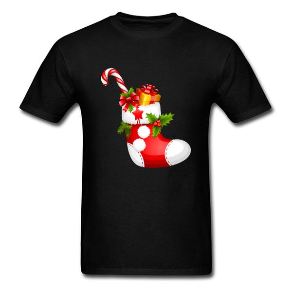 

new print christmas stockings cartoon tees for short sleeve fashion black drop shipping hooded sweatshirt hoodie men t shirt