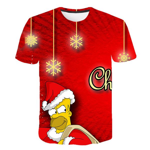 

autumn and winter merry christmas new 3d simpson cartoon anime wild sports slim 3d print shirts horror graphic anime men clothing