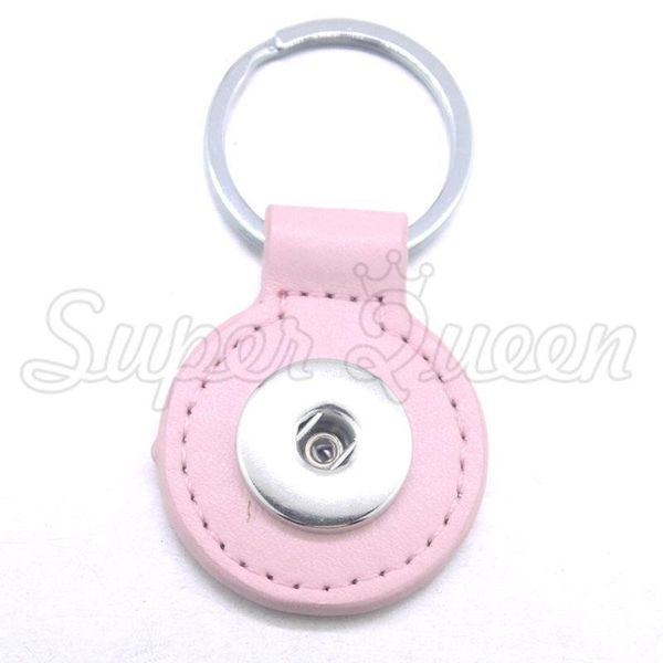 

7colors 2016 3.5cm round candy color pu leather 1 button 18mm metal snap button keychain women's diy jewelry keyring k232 q bbyved