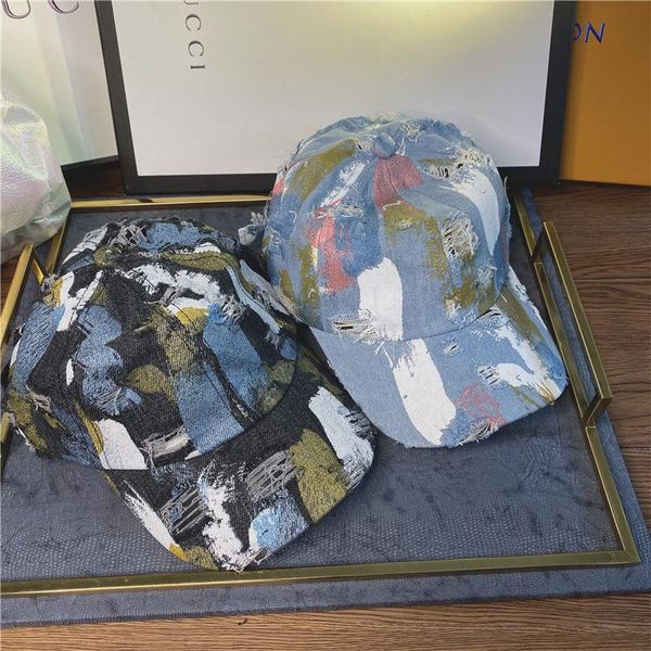 

retro hole cowboy baseball cap joker hat, Blue;gray