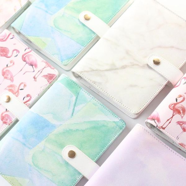 

notepads domikee cute leather office school spiral notebooks stationery,kawaii fine personal binder weekly agenda planner organizer gift, Purple;pink