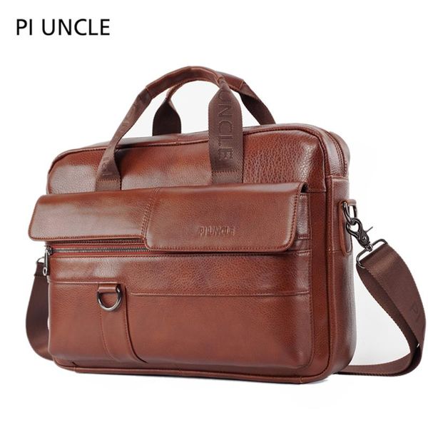 

men briefcase bag business leather shoulder messenger bags office handbag laptop