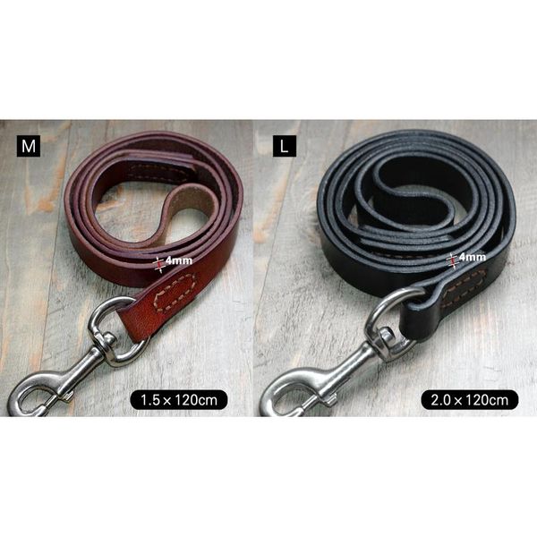 

4ft genuine leather dog walking training leash heavy duty water resistant full grain leather lead brown for medium l sqclgf