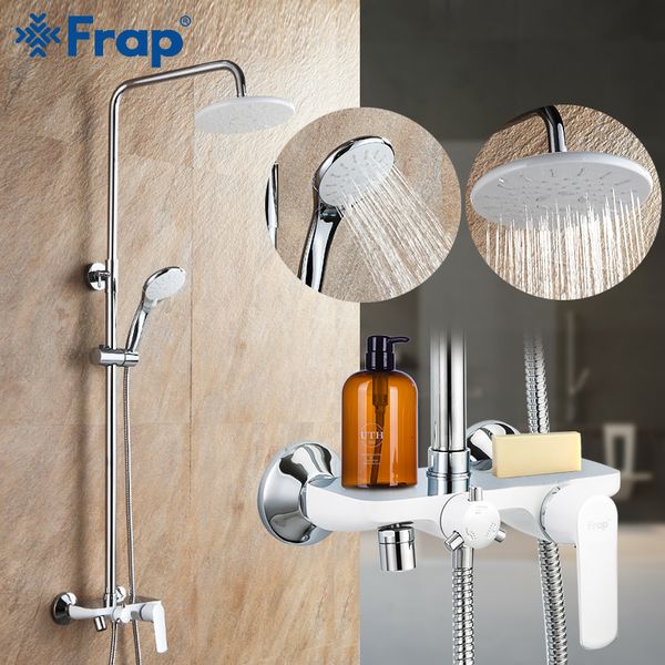 

frap bath faucet rainfall head hand sprayer bathroom shower system set water tap mixer torneira f2431 1011