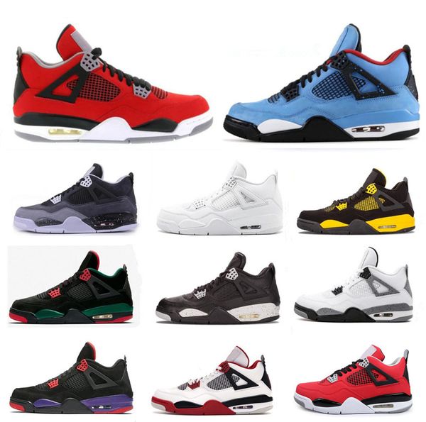 

горячие дешевого мужского jumpman обувь 4 og black cat баскетбол обувь мужчина rush violet обувь конструктор bred белого цемента 40-47 cu111