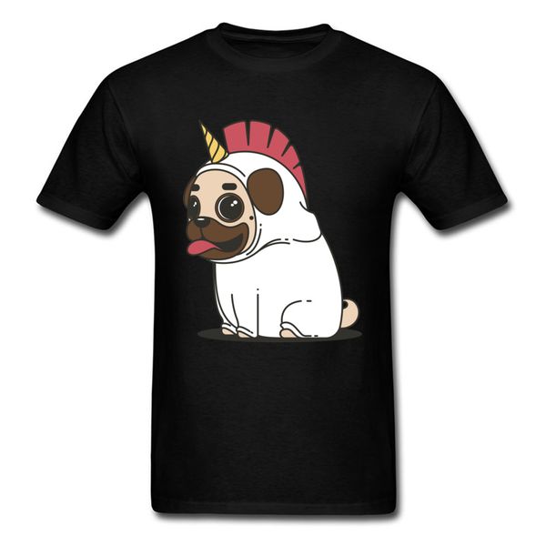 

tees unicorn pug dog father day 2018 gift short sleeve round collar man gift swea sport hooded sweatshirt hoodie t shirt