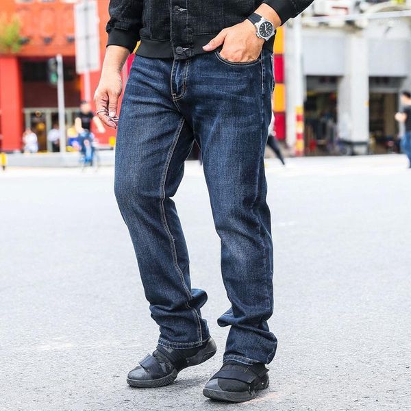 

men's loose jeans plus size1, Blue