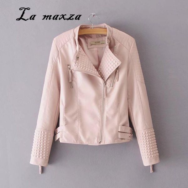 

2020 rivet korean jacket vintage plus size jacket slim fit pu denim coat fashion casual women jean women, Black;brown