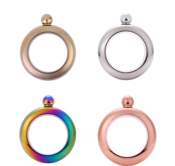 

bangle bracelet hip flask 3.5oz 304 stainless steel rainbow liquid alcohol vodka whiskey drinkware alcohol funnel hip flasks