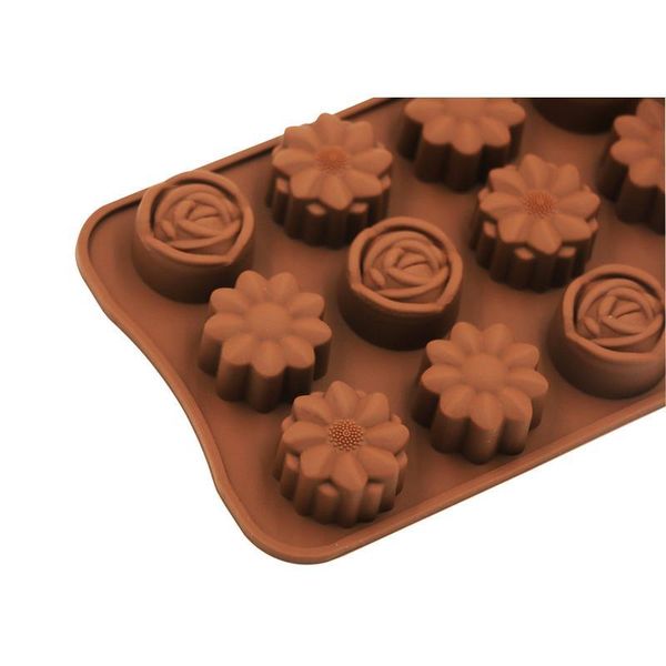 

new sile chocolate mold 15 cavity sile flower rose chocolate cake soap mold baking ice tray mould ca jllmkp