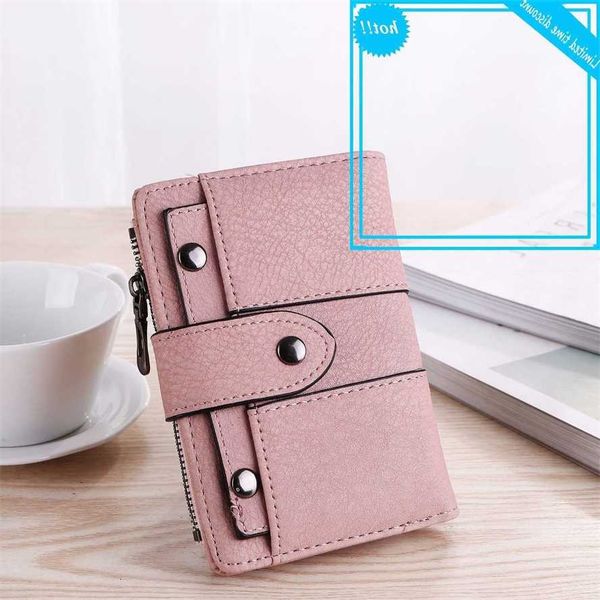 

women simple retro rings short card holders handbags for girls small wallets bolsa feminina, Red;black