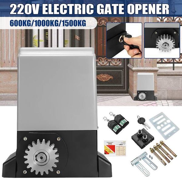 

fingerprint access control 1500kg automatic sliding gate opener door motor with 2 sets switch heavy duty electric equipment
